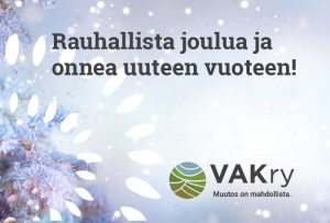 Joulutoivotus Vak:ryltä.
